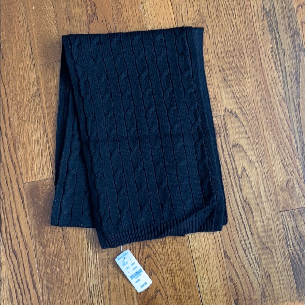 Brooks Brothers Cable Knit Wool Scarf